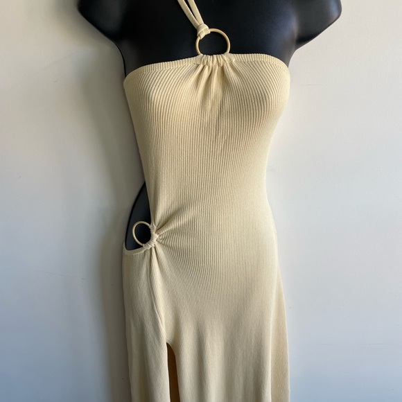 NWT For Love & Lemons||Keisha Maxi Dress in Tan, Size Large - Picture 8 of 13